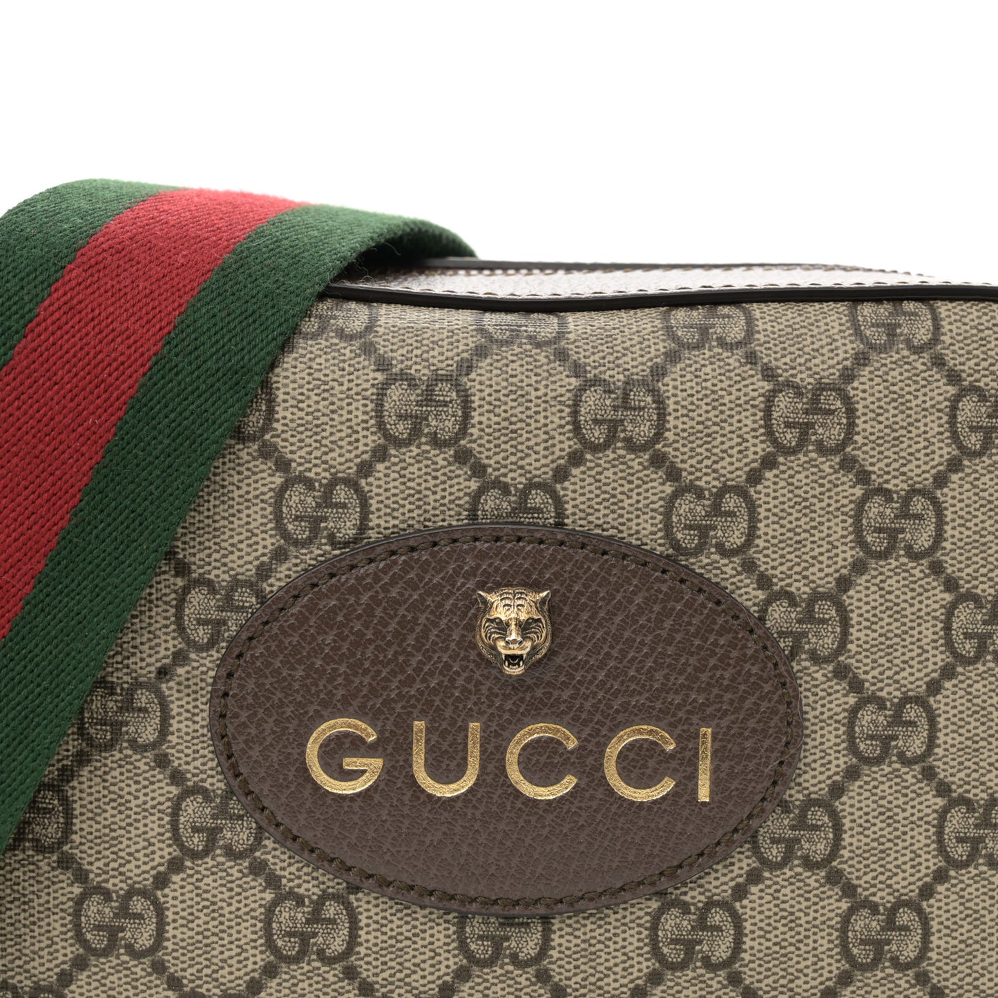 GG Supreme Monogram Web Neo Vintage Shoulder Bag Beige New Acero Crop