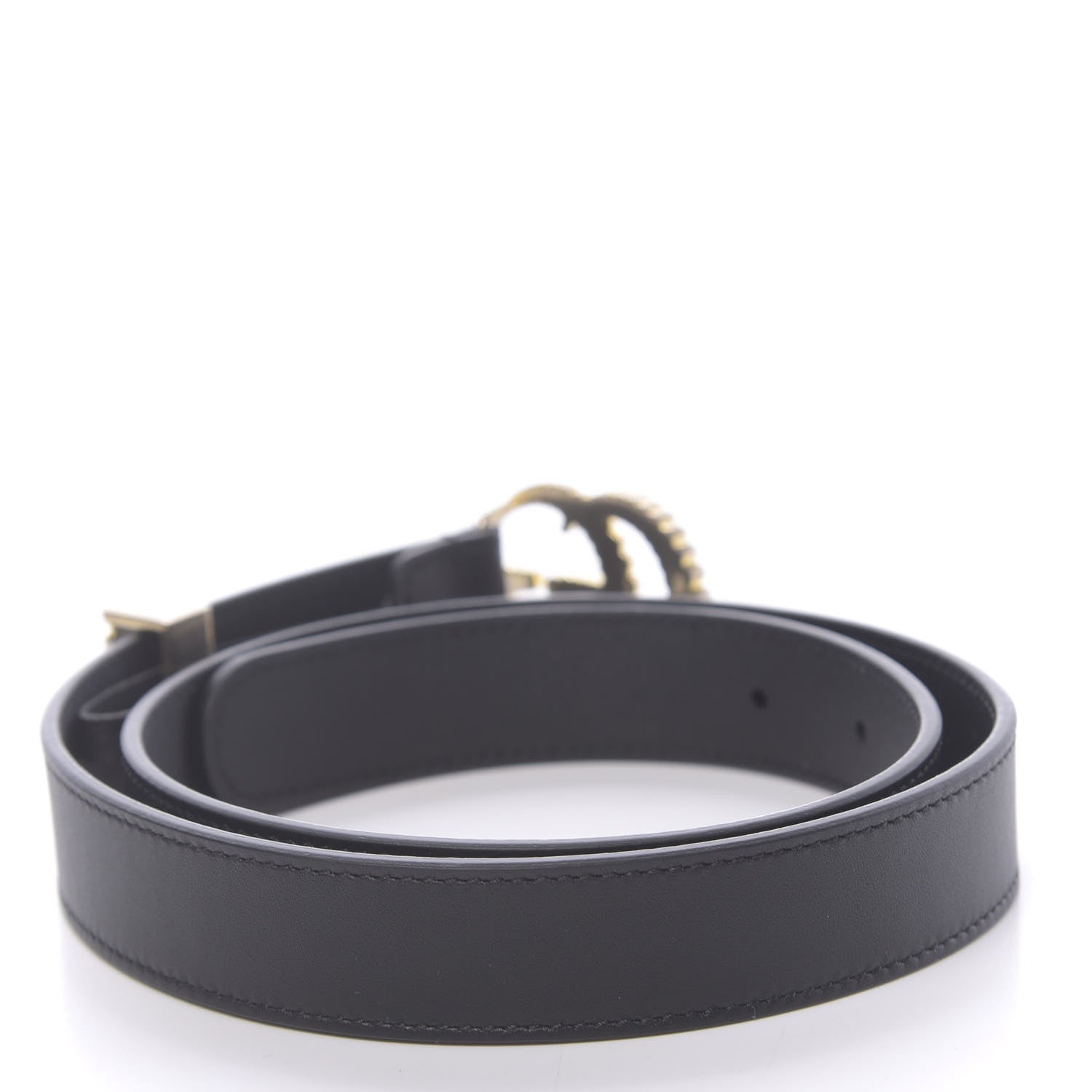 Gucci Moon Calfskin Torchon Double G 25mm Belt 75 30 Black 2 of 5