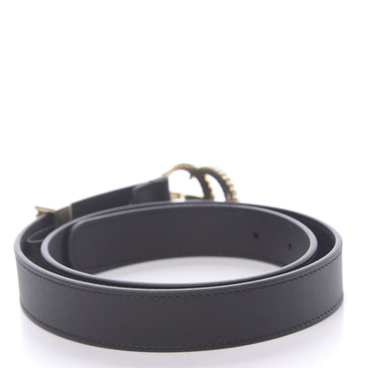 Gucci Moon Calfskin Torchon Double G 25mm Belt 75 30 Black 2 of 5