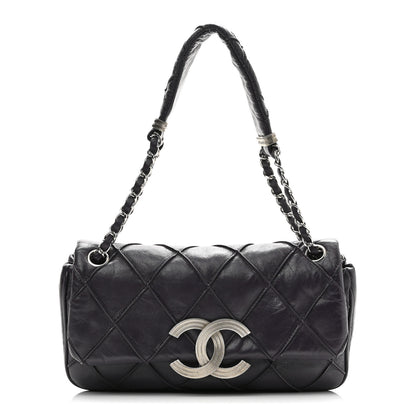 Chanel Lambskin Quilted Giant CC Flap Shoulder Bag Purple 1 of 10