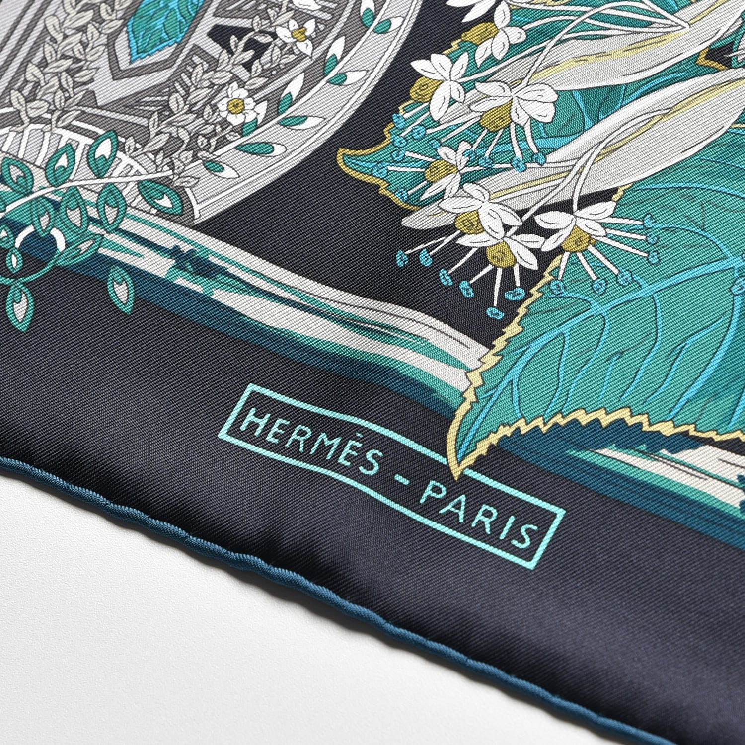 Hermes Silk Mythes et Metamorphoses Scarf 90 Marine Turquoise Vert 3 of 6