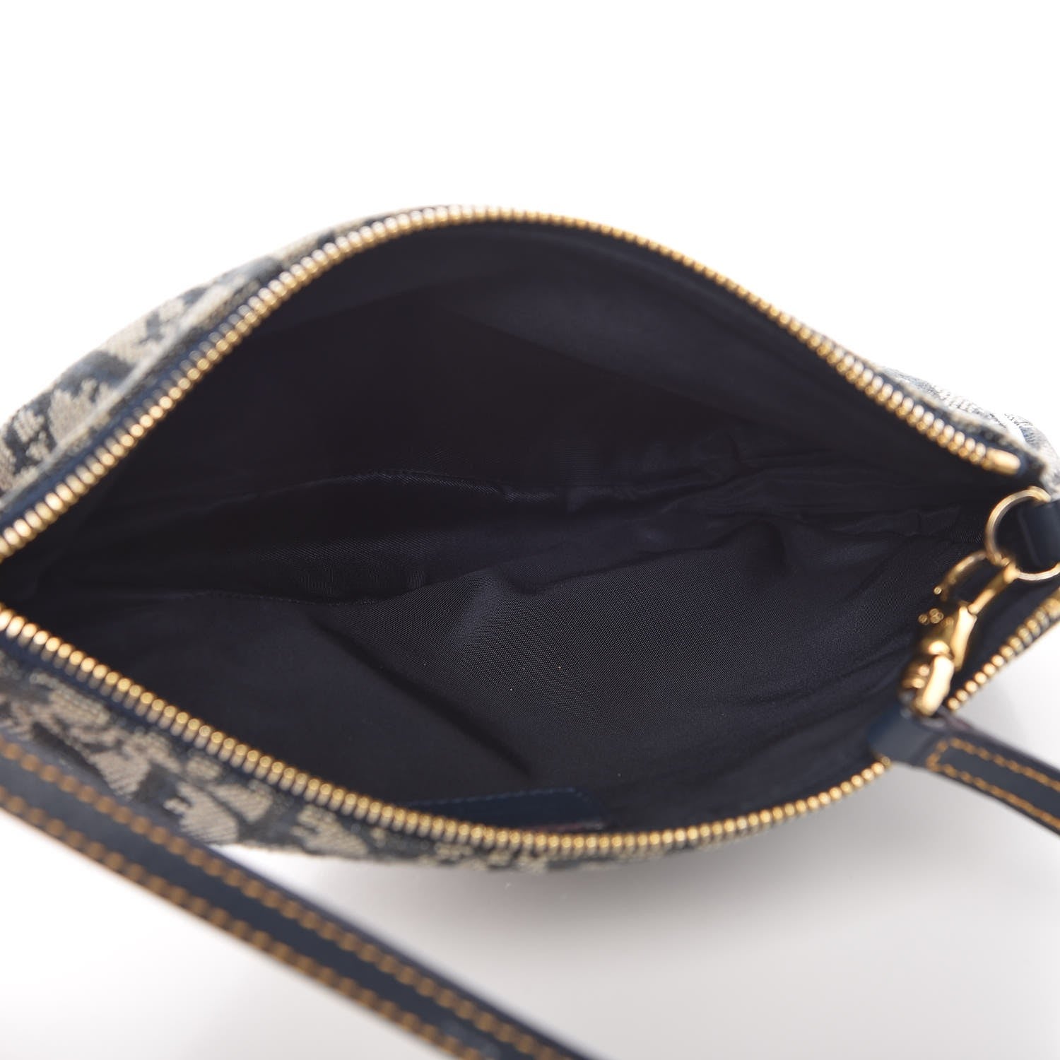 Christian Dior Monogram Mini Saddle Pochette Navy 5 of 8