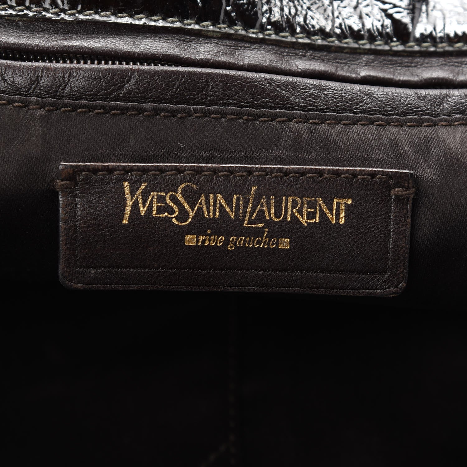 Saint Laurent Patent Tribute Tote Black 6 of 9