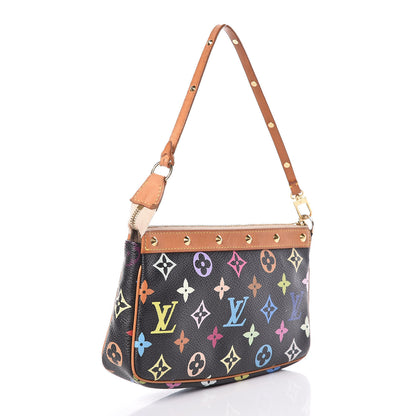 Louis Vuitton Monogram Multicolor Pochette Accessories Black 3 of 12