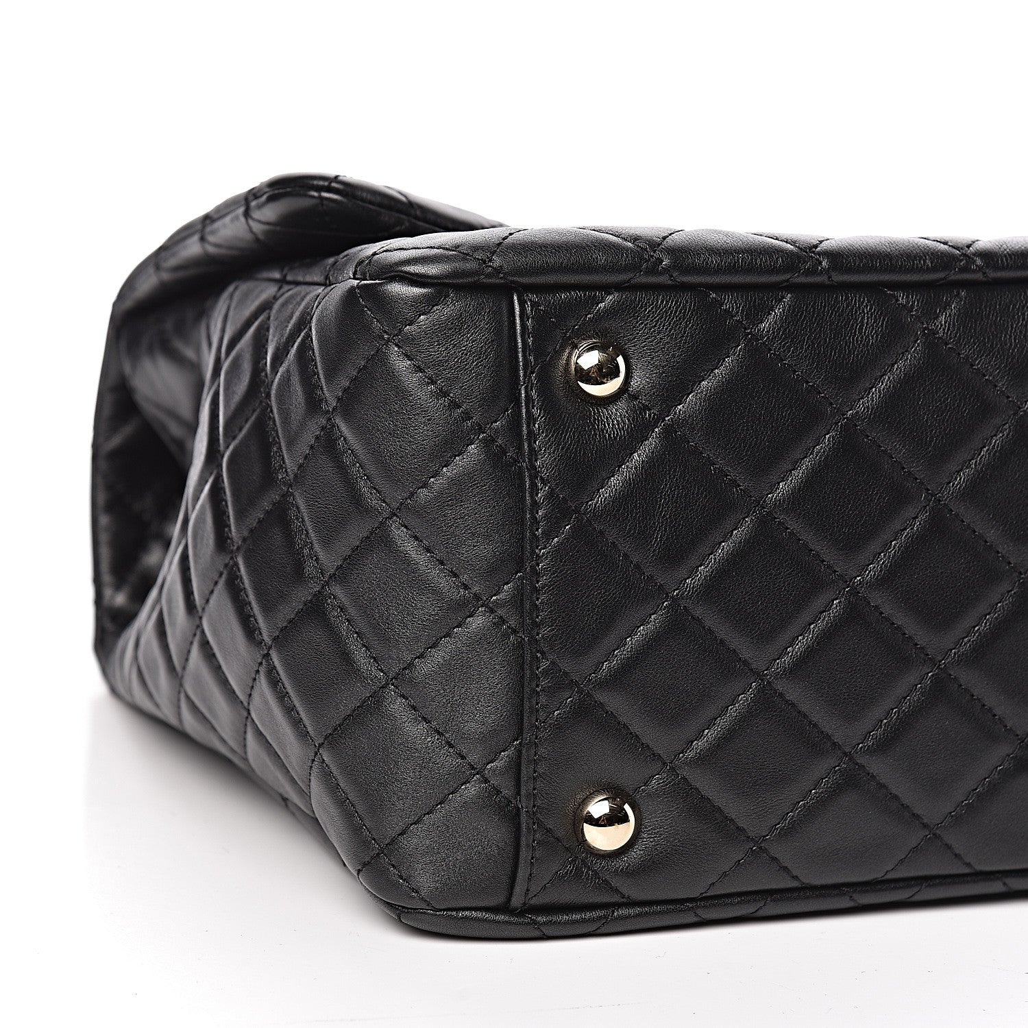 Chanel Calfskin Quilted XXL Travel Flap Bag Black 8 of 11