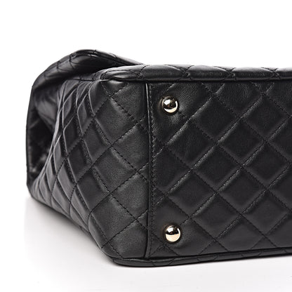 Chanel Calfskin Quilted XXL Travel Flap Bag Black 8 of 11