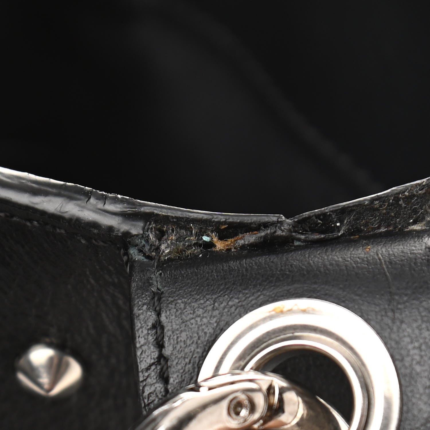 Alexander McQueen Calfskin Studded Crossbody Bag Black 12 of 15