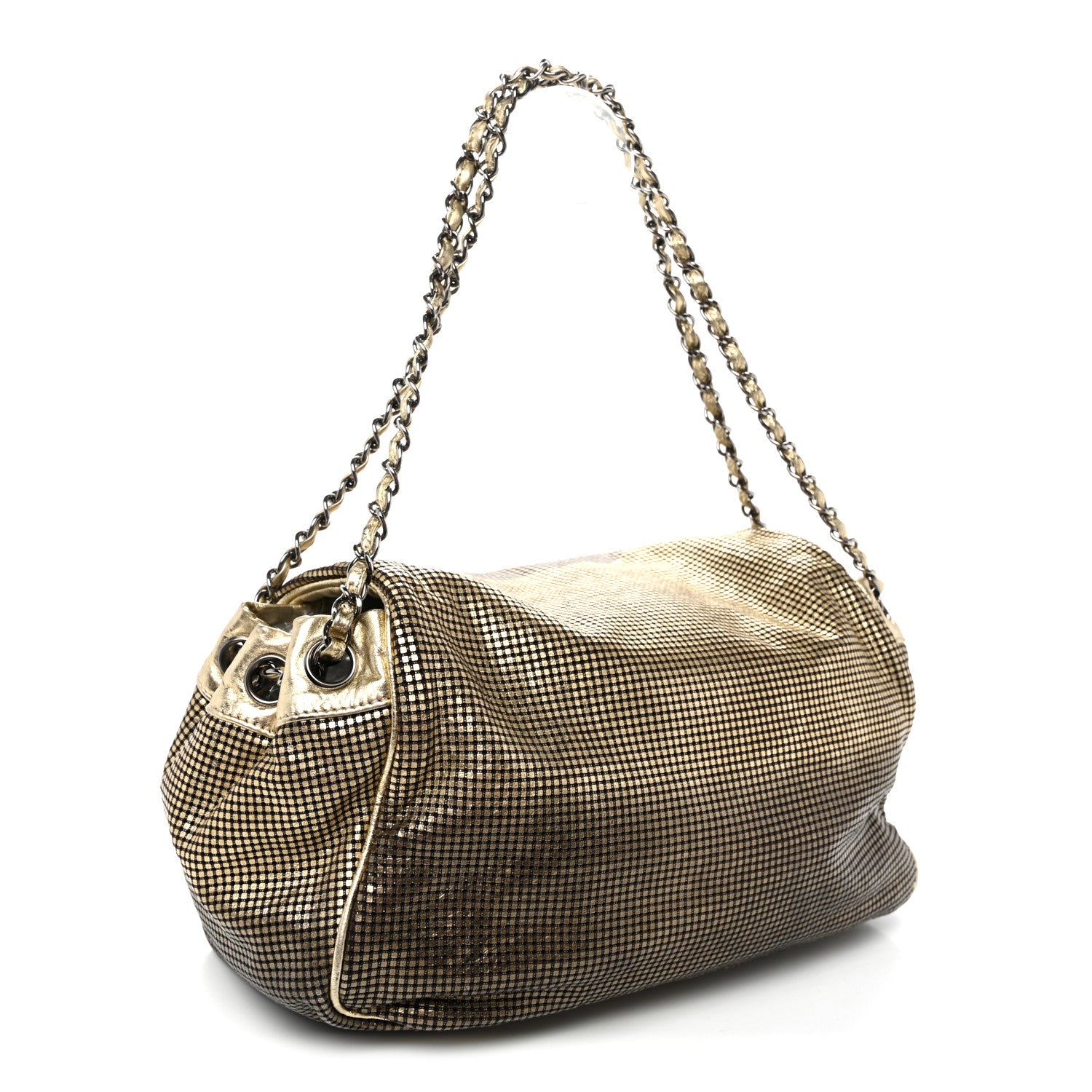 Chanel Metallic Lambskin Perforated Hollywood Accordion Flap Bag