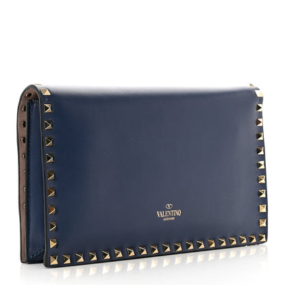Valentino Garavani Nappa Rockstud Wristlet Clutch Indigo 3 of 6