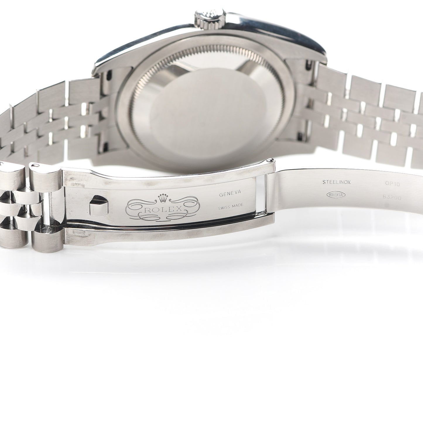 Stainless Steel 18K White Gold Diamond 36mm Oyster Perpetual Datejust Watch Black Jubilee 116234