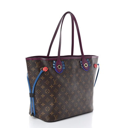 Louis Vuitton Monogram Totem Neverfull MM Magenta 3 of 12