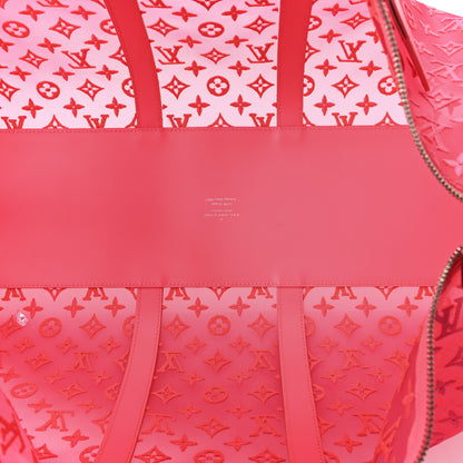 Louis Vuitton Monogram Fluo See Through Keepall Bandouliere 50 Rose 4 of 8