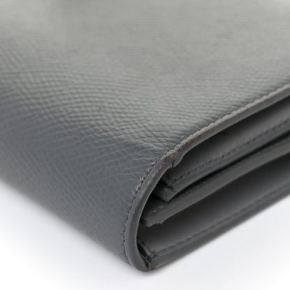 Celine Grained Calfskin Large Multifunction Strap Wallet Grey 13 of 14