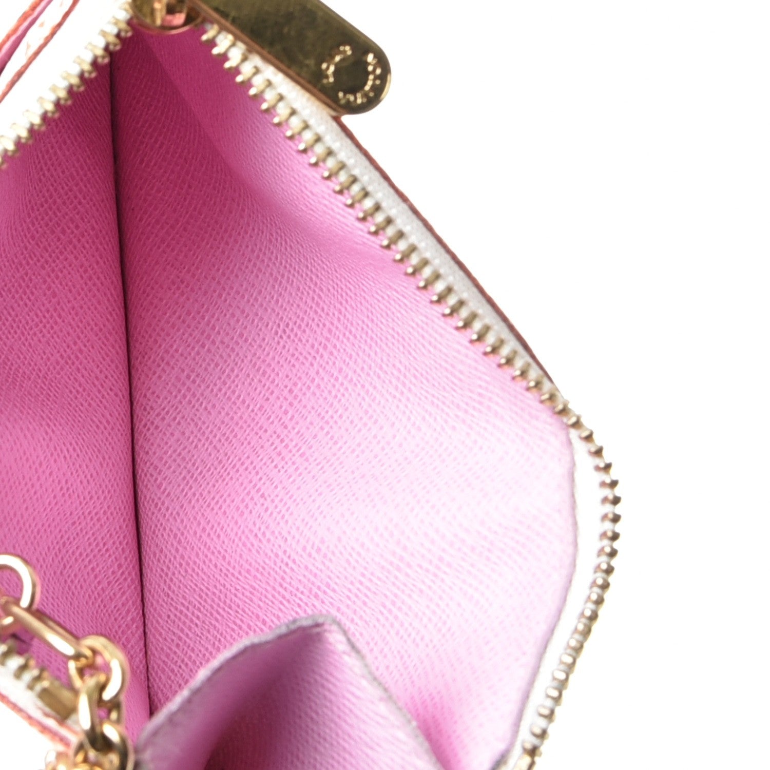 Louis Vuitton Monogram Multicolor Key Pouch White Litchi 5 of 7