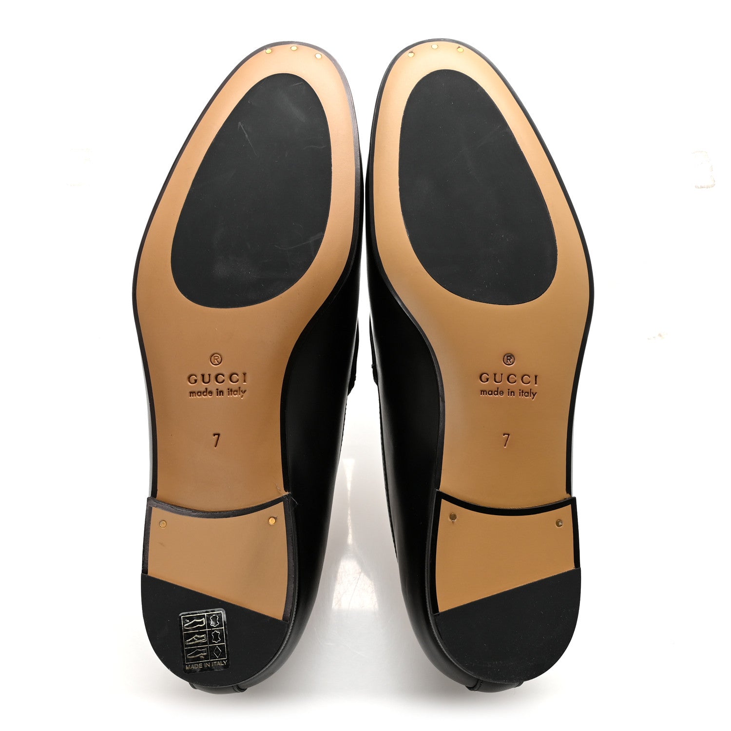 Gucci Calfskin Horsebit Mens Jordaan Loafers 7 Black 12 of 20