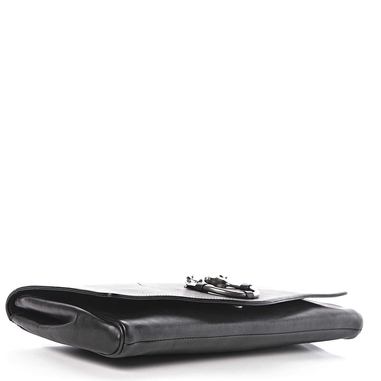 Gucci Calfskin Ribot Horse-Heads Clutch Black 4 of 18