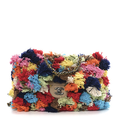 Chanel Raffia Pompom Flap Bag Multicolor 1 of 10