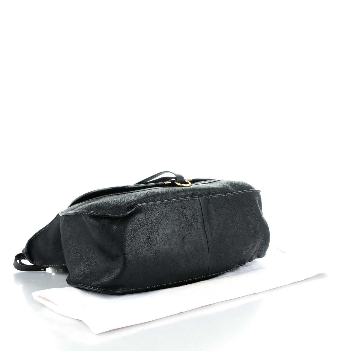 Calfskin Large Marcie Satchel Black
