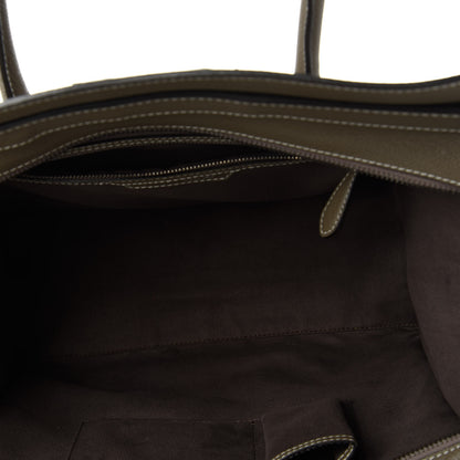 Celine Drummed Calfskin Shoulder Luggage Souris 5 of 10