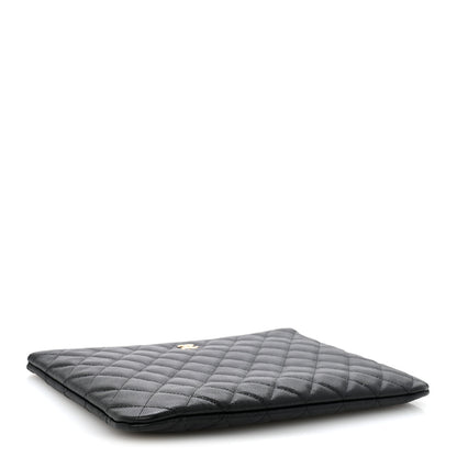 Chanel Caviar Quilted Medium Cosmetic Case Black 4 of 9
