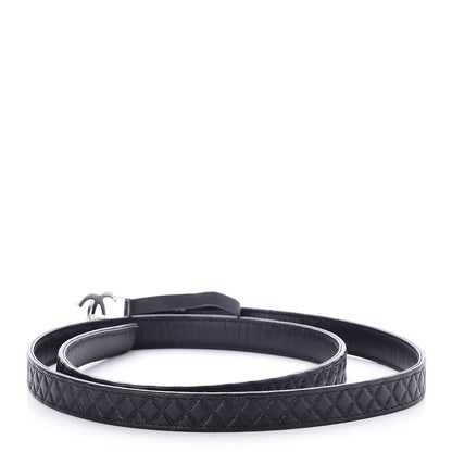 Chanel Lambskin Quilted CC Belt 75 30 Navy 3 of 8