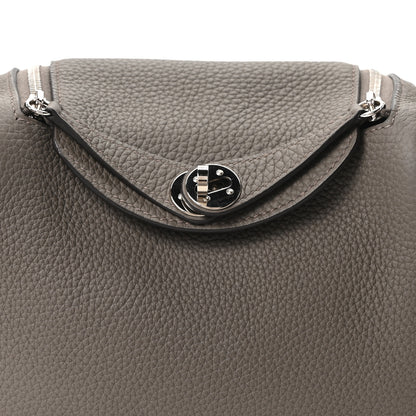 Hermes Taurillon Clemence Mini Lindy 20 Etain 6 of 9