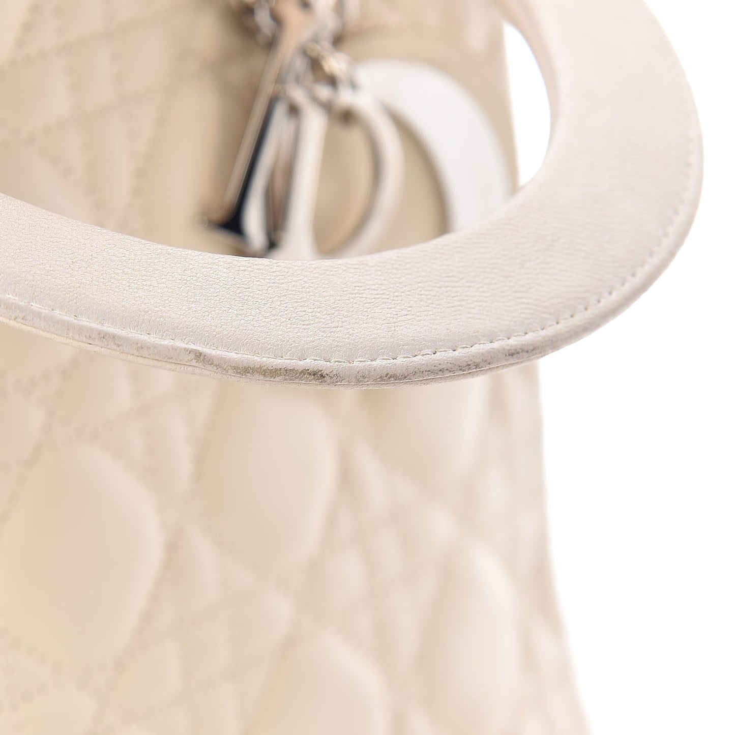 Lambskin Cannage Medium Lady Dior Light Beige