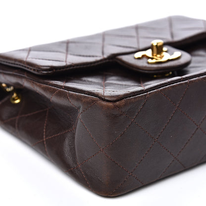 Chanel Lambskin Quilted Mini Square Flap Brown 11 of 14