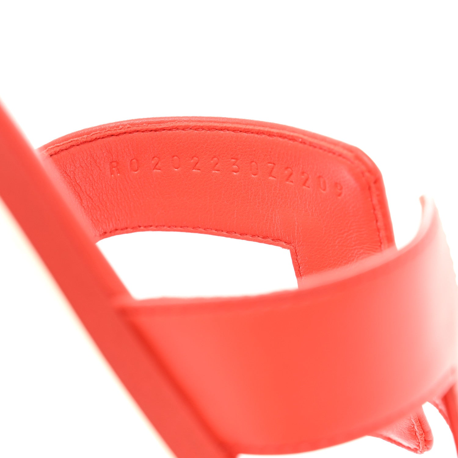Hermes Box Calfskin Oran Sandals 39.5 Orange 6 of 8