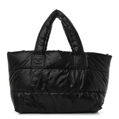 Chanel Lambskin Quilted Large Coco Cocoon Reversible Tote Black 1 of 18