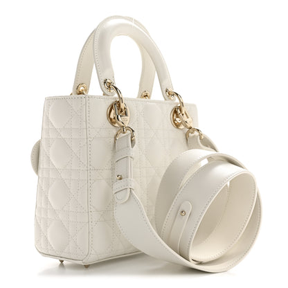 Christian Dior Lambskin Cannage Small Lady Dior White 3 of 10