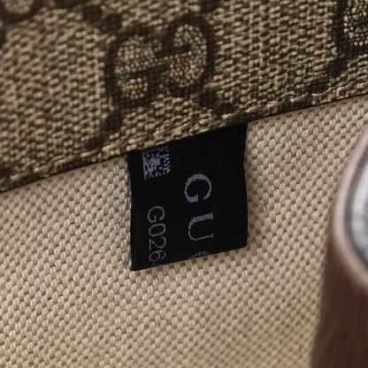 Gucci GG Supreme Monogram Web Small Neo Vintage Double Flap Messenger Bag Beige New Acero 13 of 28