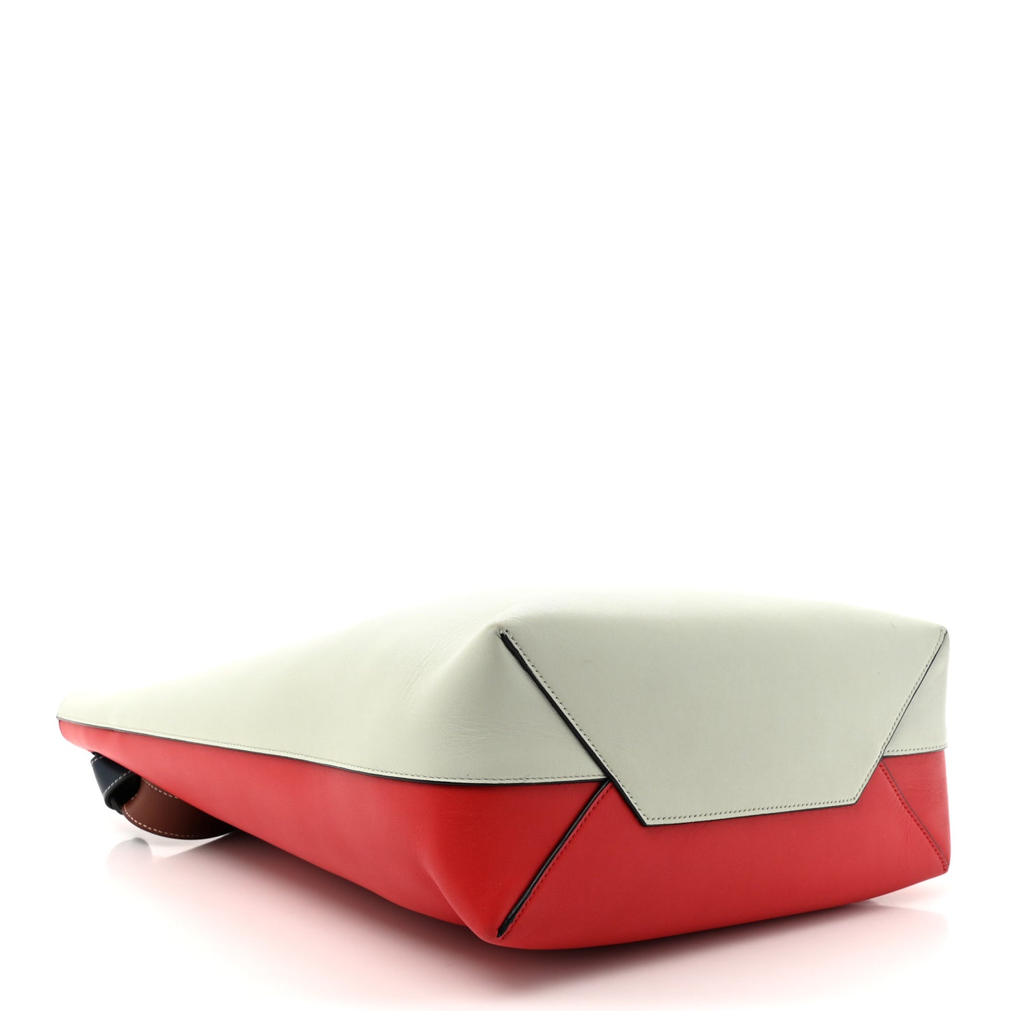 Shiny Smooth Calfskin Small Twisted Cabas Jade Bright Red