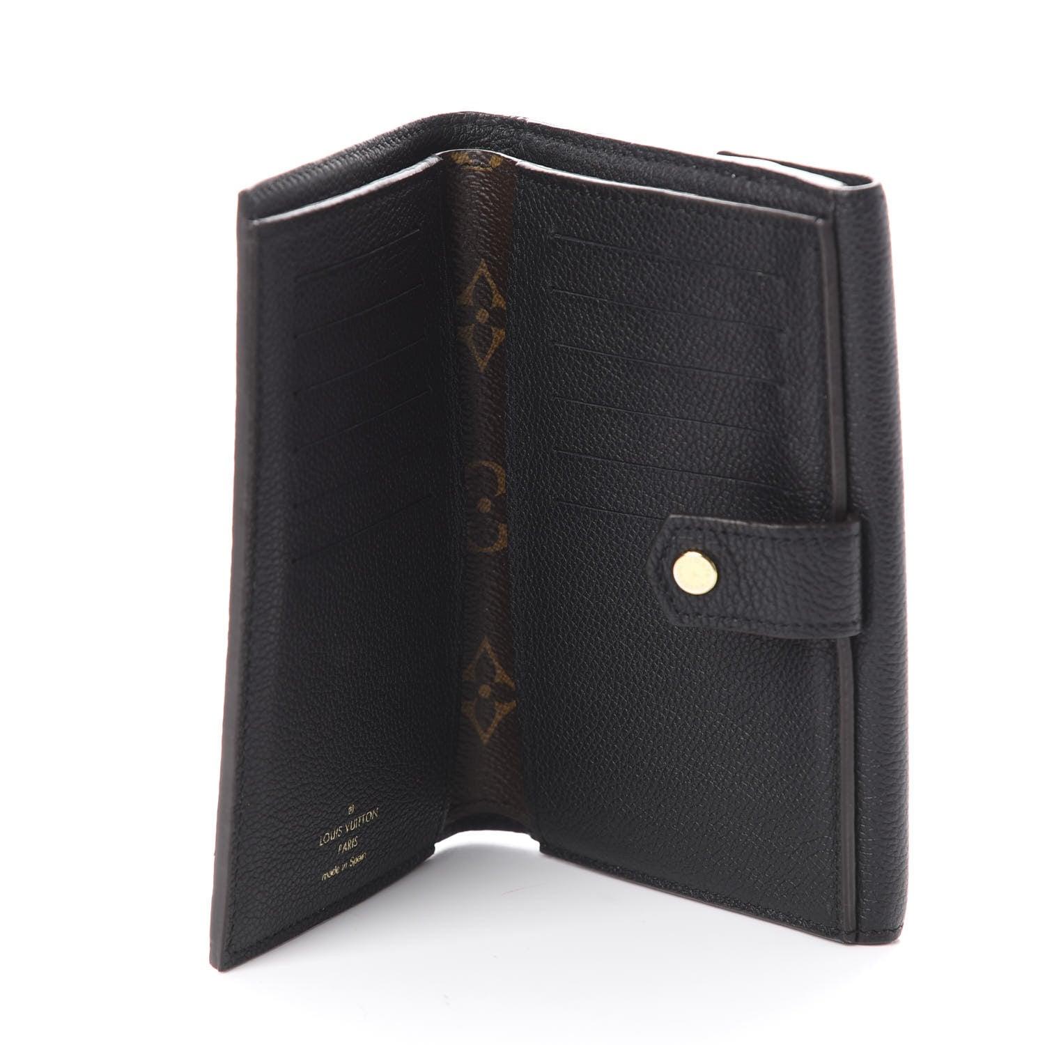 Louis Vuitton Monogram Pallas Compact Wallet Black 4 of 5