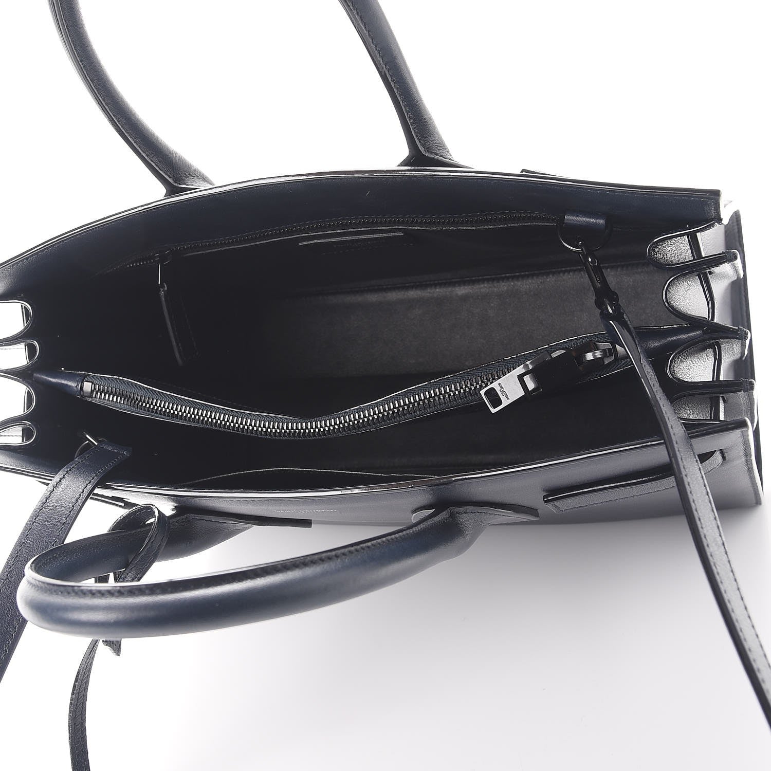 Saint Laurent Smooth Calfskin Small Double Face Sac De Jour Marine Black 5 of 7
