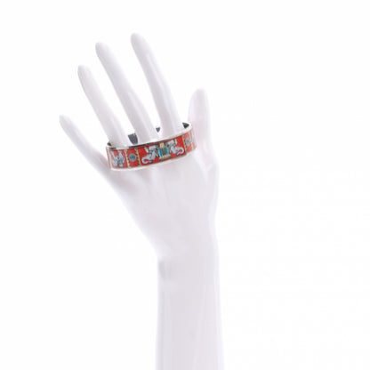 Hermes Enamel Printed Elephant Torana Wide Bracelet 65 2 of 5