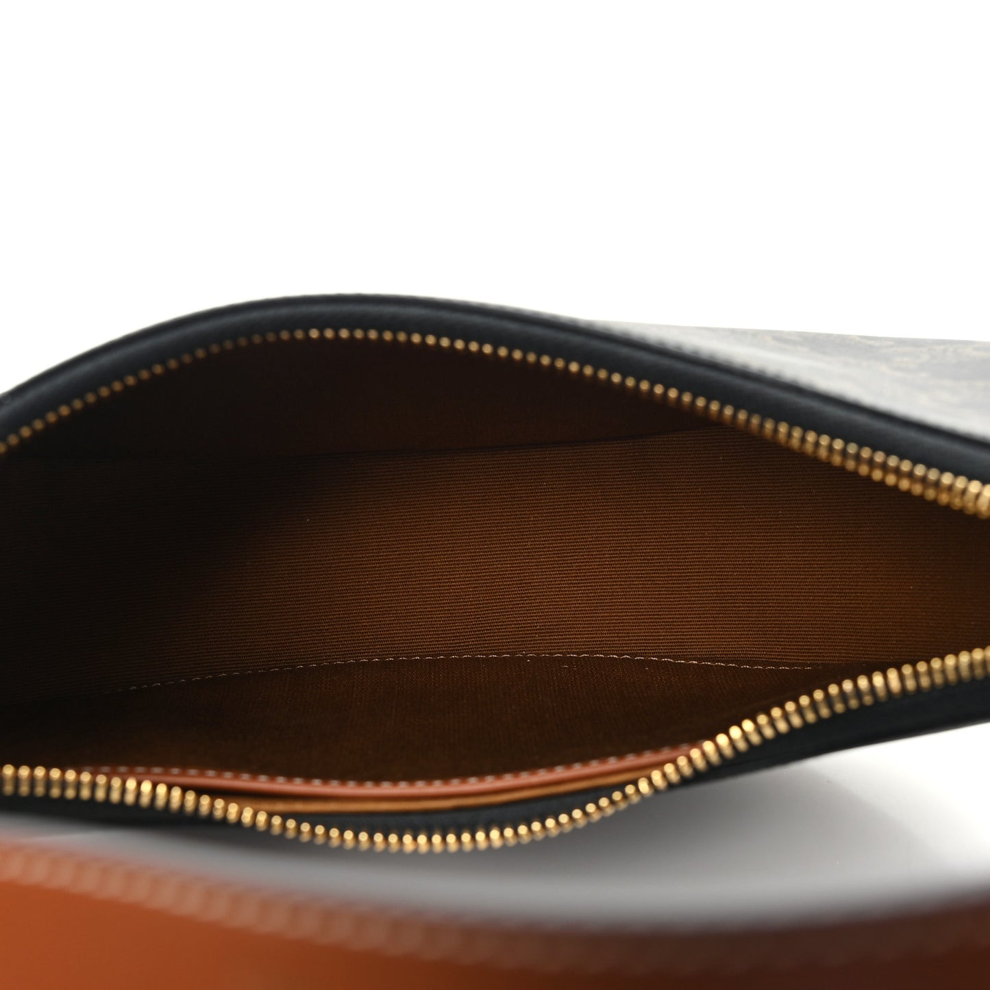 Triomphe Canvas Calfskin Ava Shoulder Bag Tan