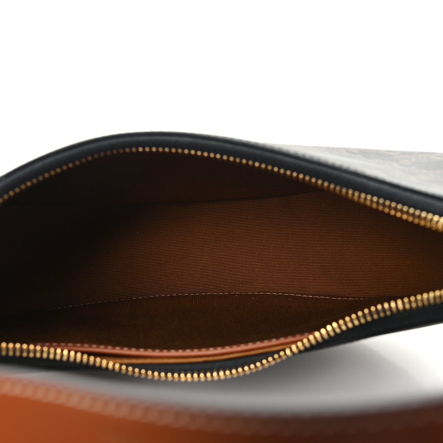 Celine Triomphe Canvas Calfskin Ava Shoulder Bag Tan 5 of 10