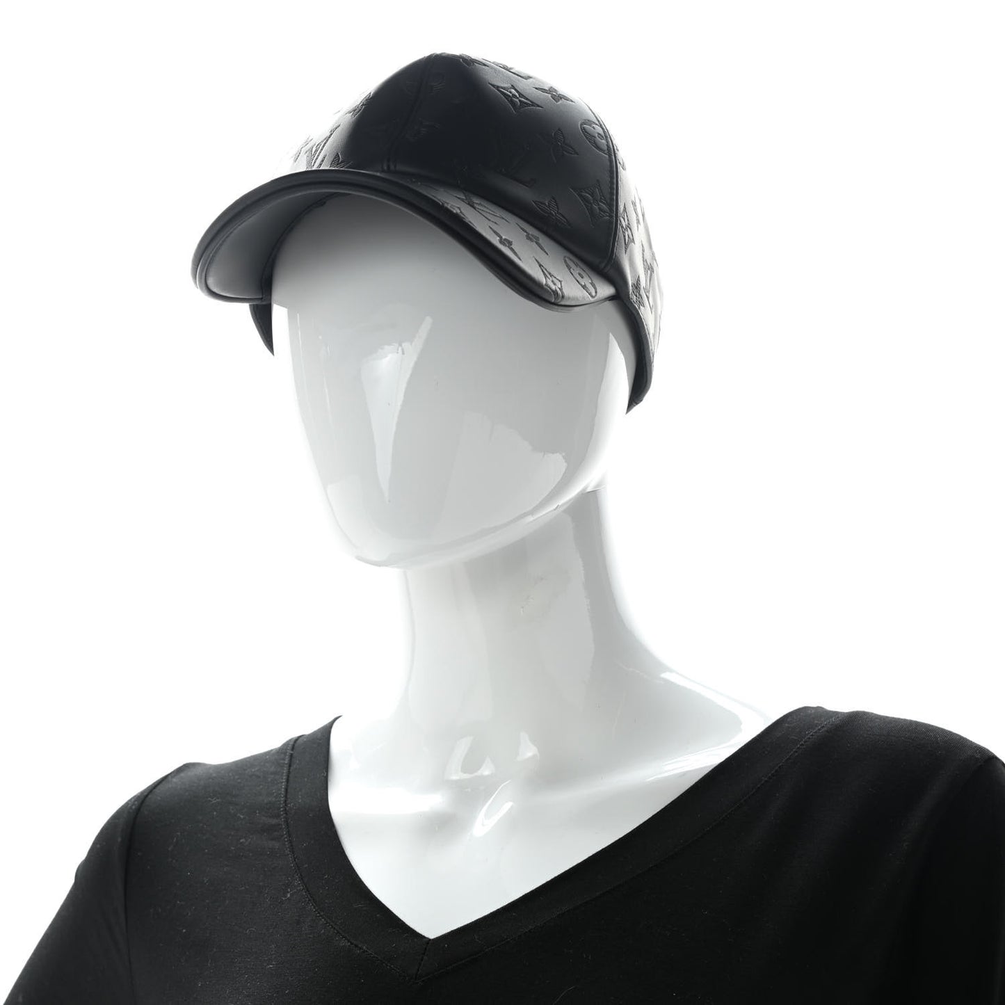 Calfskin Monogram Shadow Baseball Cap 60 Black