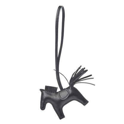 Hermes Milo Lambskin Grigri Rodeo Horse Bag Charm PM So Black 1 of 4