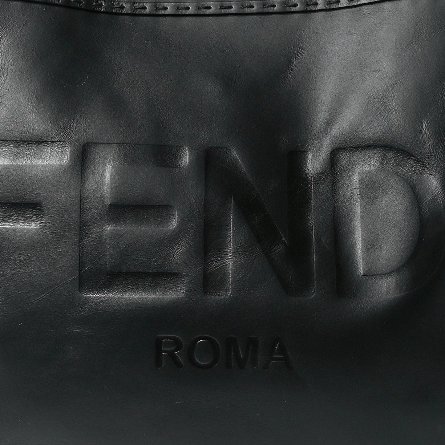 Vitello King Plexiglass Large Fendi Sunshine Shopper Tote Black