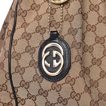 Gucci Monogram Large Sukey Tote Beige Ebony Black 10 of 24
