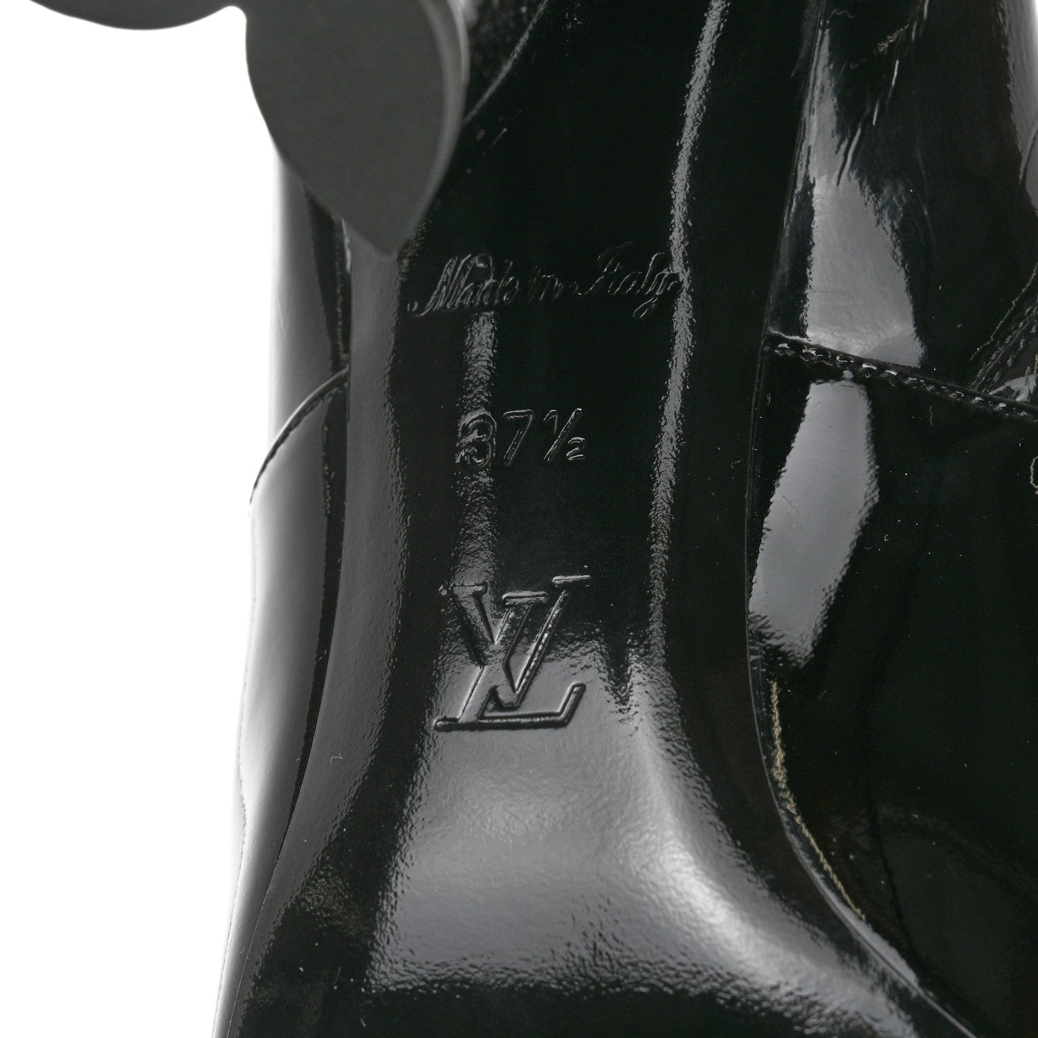 Louis Vuitton Patent Uniformes Silhouette Ankle Boots 37.5 Black 8 of 8