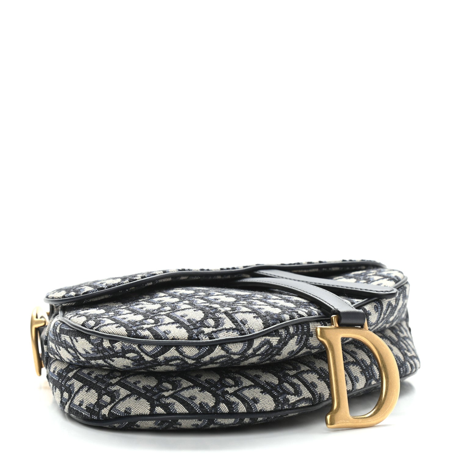 Christian Dior Oblique Saddle Bag Blue 4 of 10