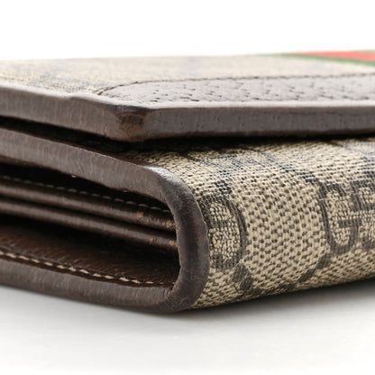 Gucci GG Supreme Monogram Web Ophidia Wallet On Chain Brown 10 of 16