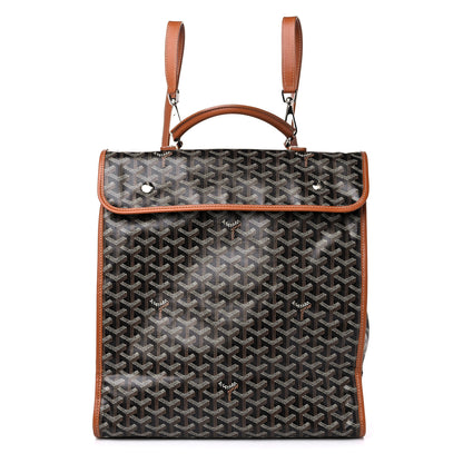 Goyard Goyardine Saint Leger Soft Briefcase Backpack Black Gold 1 of 12