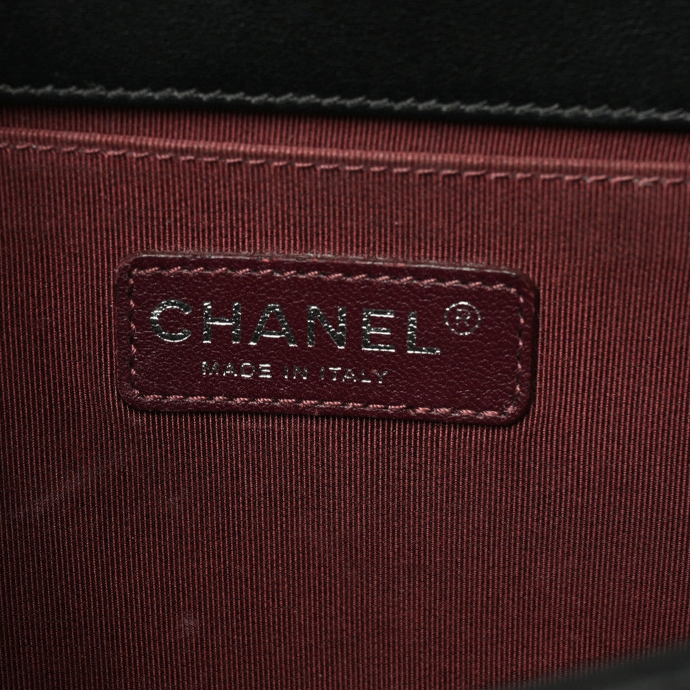 Chanel Velvet Quilted Medium Boy Flap Black 6 of 8