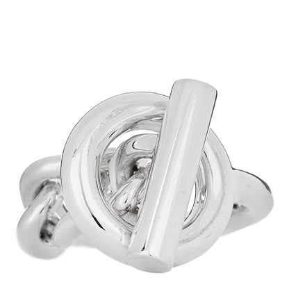 Hermes Sterling Silver GM Croisette Ring 54 6.75 1 of 5
