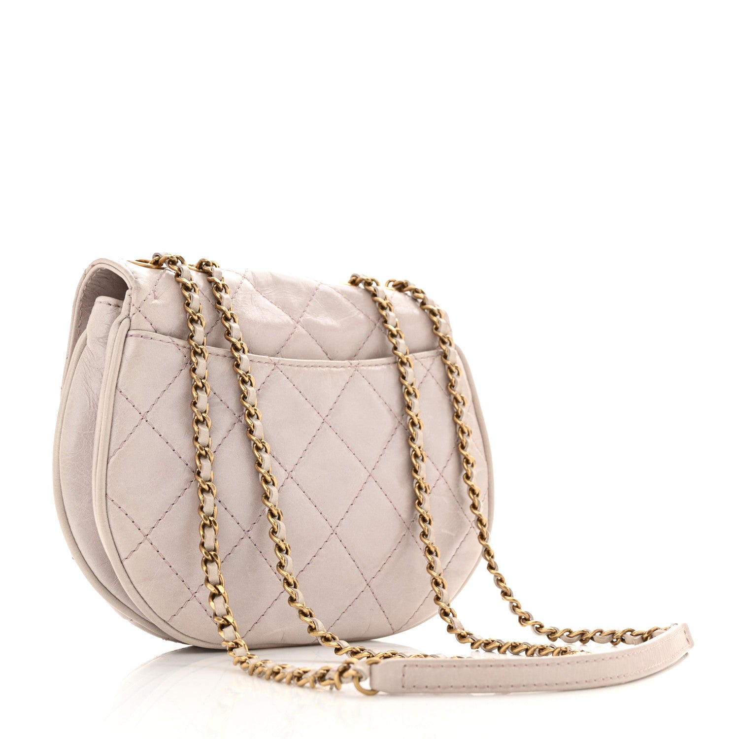 Chanel Glazed Calfskin Quilted Medium Bubble CC Flap Light Pink 3 of 10