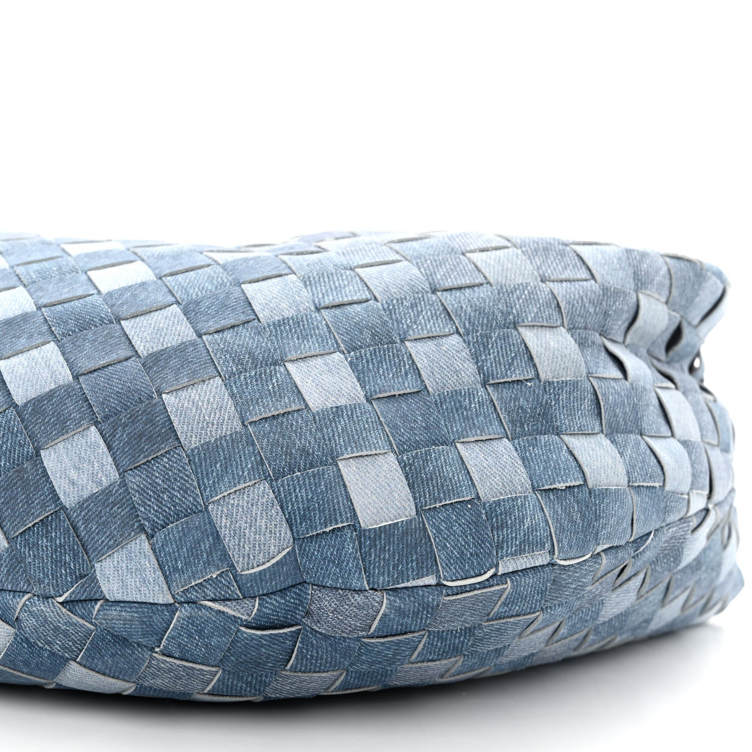 Bottega Veneta Nappa Denim Effect Intrecciato Teen Jodie Hobo Denim 10 of 12